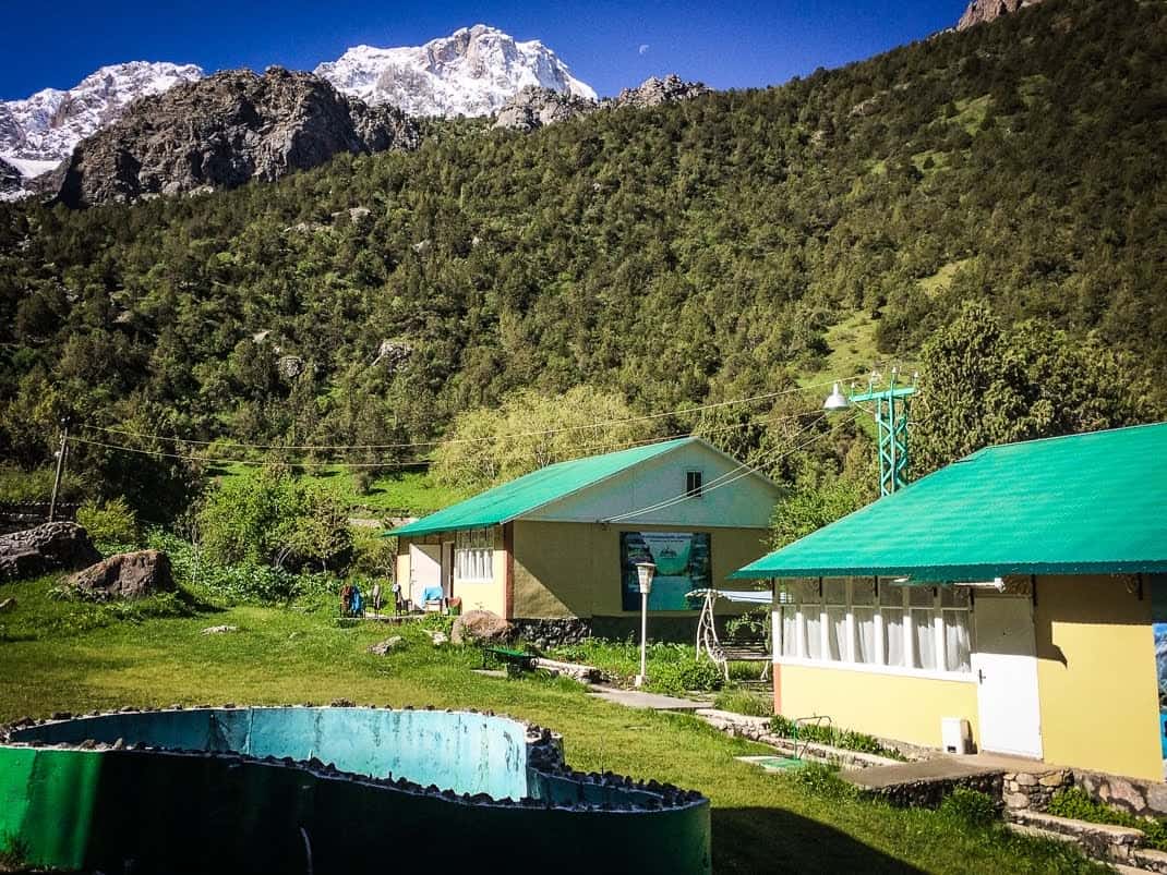 My cottage in the camp with Chuqurak in the background.