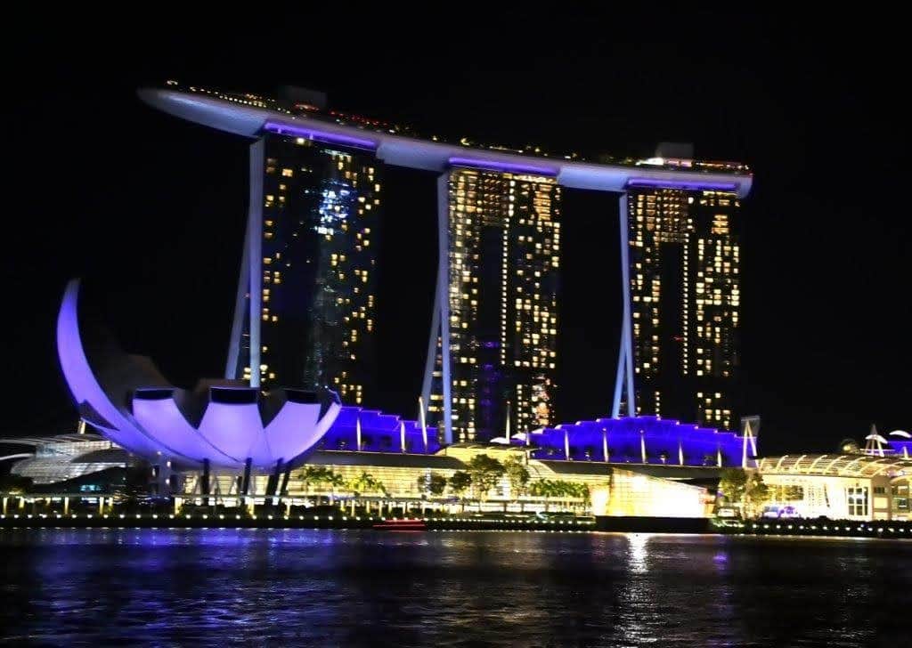 View from the ferry leaving Sands Marina Hotel