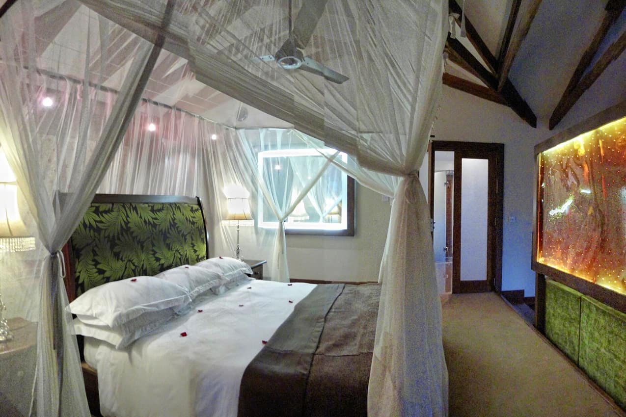 The interior of our room at the Tarangire Treetops Hotel, Tanzania.