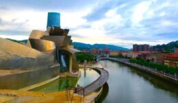 Opened in 1997, the Guggenheim Museum in Bilbao, Spain was designed by Frank Geary. Jackie Finch photos.