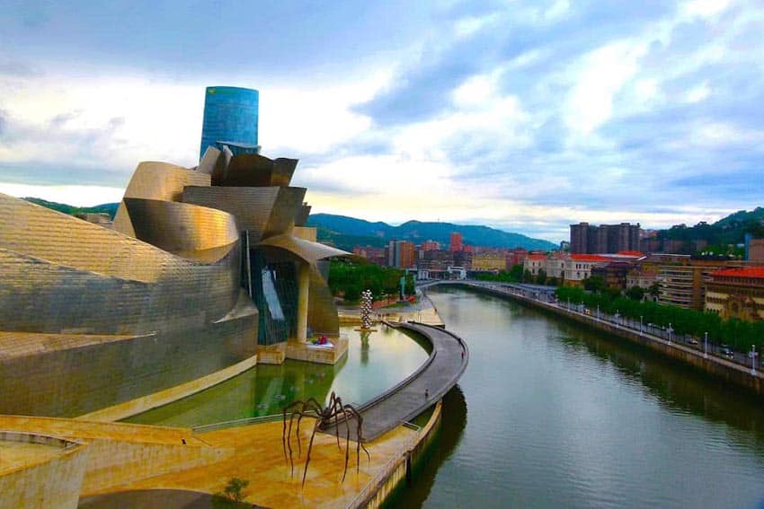 Opened in 1997, the Guggenheim Museum in Bilbao, Spain was designed by Frank Geary. Jackie Finch photos.