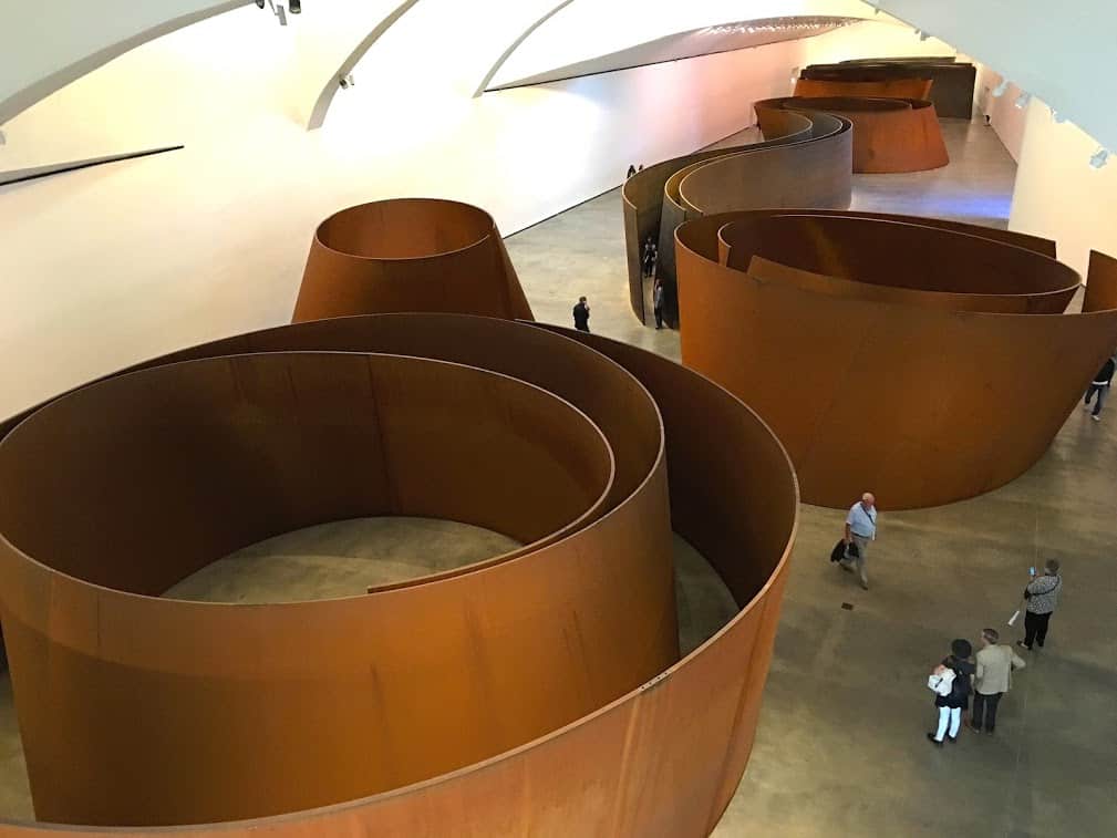 The Matter of Time by Richard Serra is a massive permanent artwork inside the Guggenheim.