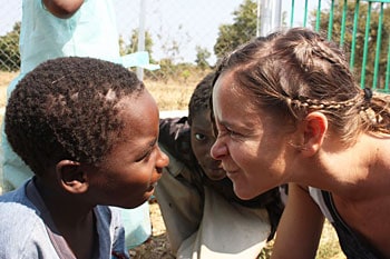 Volunteering in Zambia 9 The author with Grace