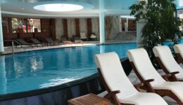 Indoor pool at the Adler Spa Resort Dolomiti.