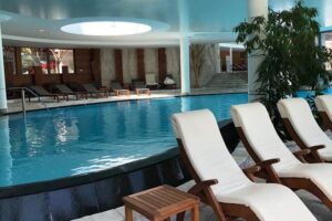Indoor pool at the Adler Spa Resort Dolomiti.