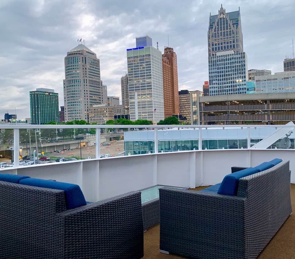 Comfy seating spots are plentiful on the Victory Cruise Lines ship. 