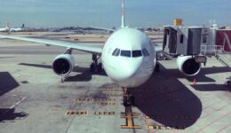 Airplane at the Jetway in Guernsey