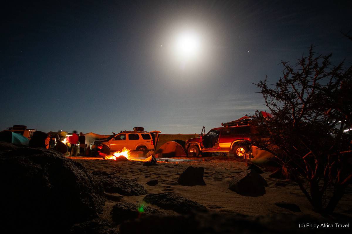 Evening mood in our wild camp deep in the Nubian desert