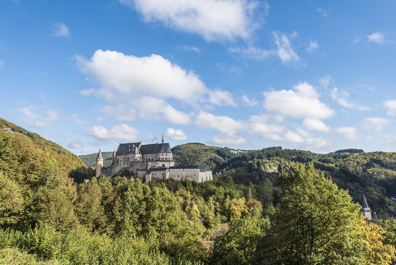 Perched high up is the impressive fortress of Vianden. 
