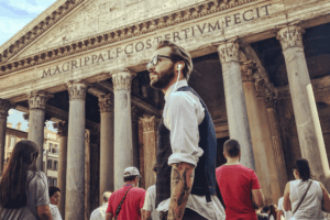 A traveler on a Geotourist tour.