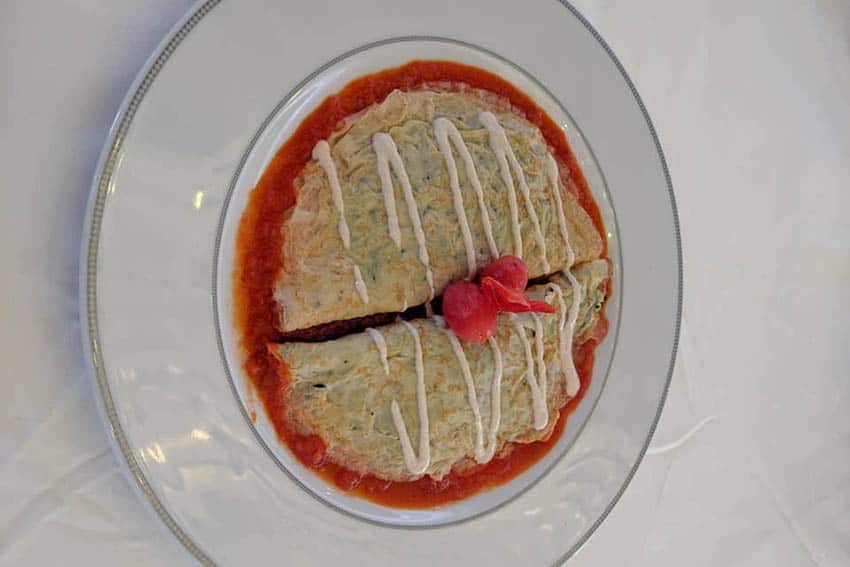 Mushroom and Spinach Crepes