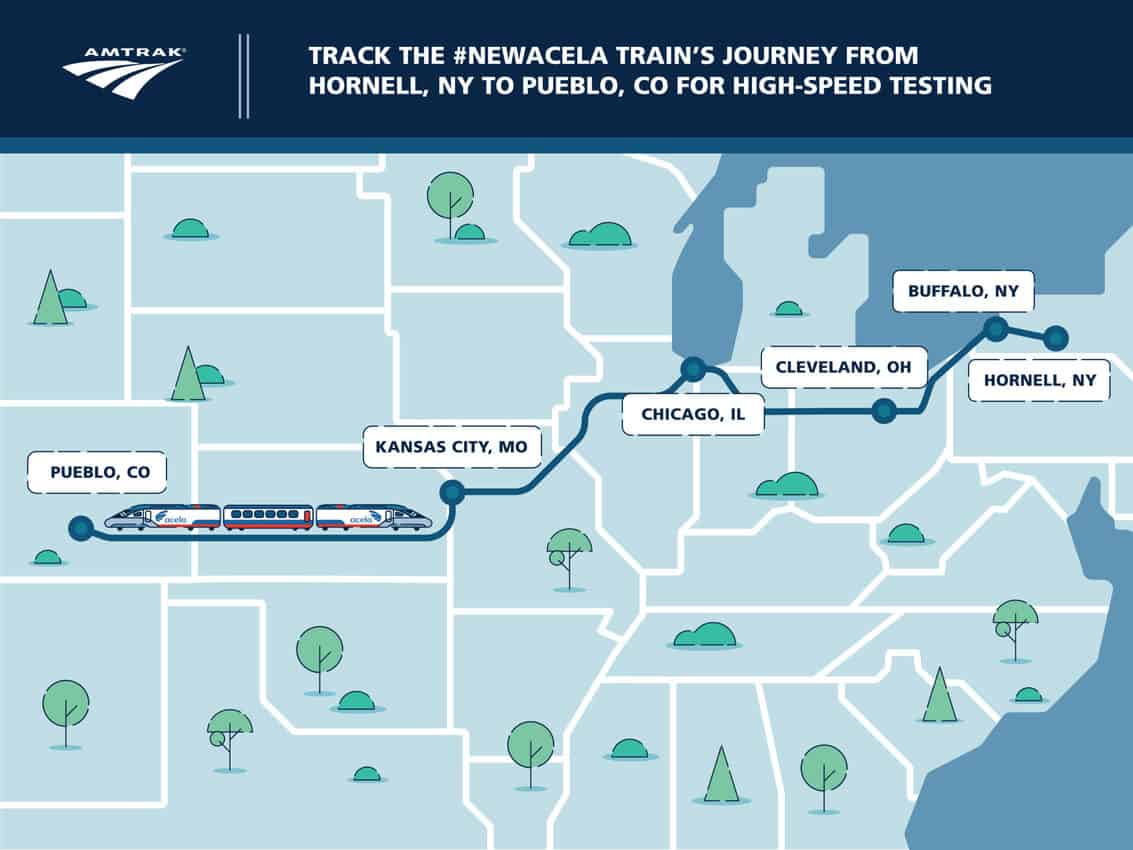 Pushed by locomotives front and rear, the trains will undergo 9 months of testing.