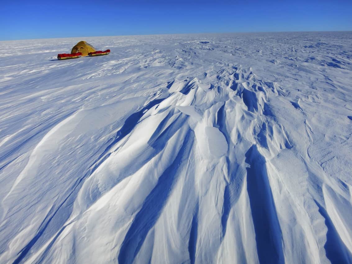 Antarctica's frozen landscape.