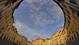 Lucca walled city in Tuscany