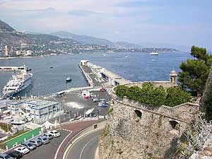 View of the Fort Antoine Theater and Monaco's Harbor 