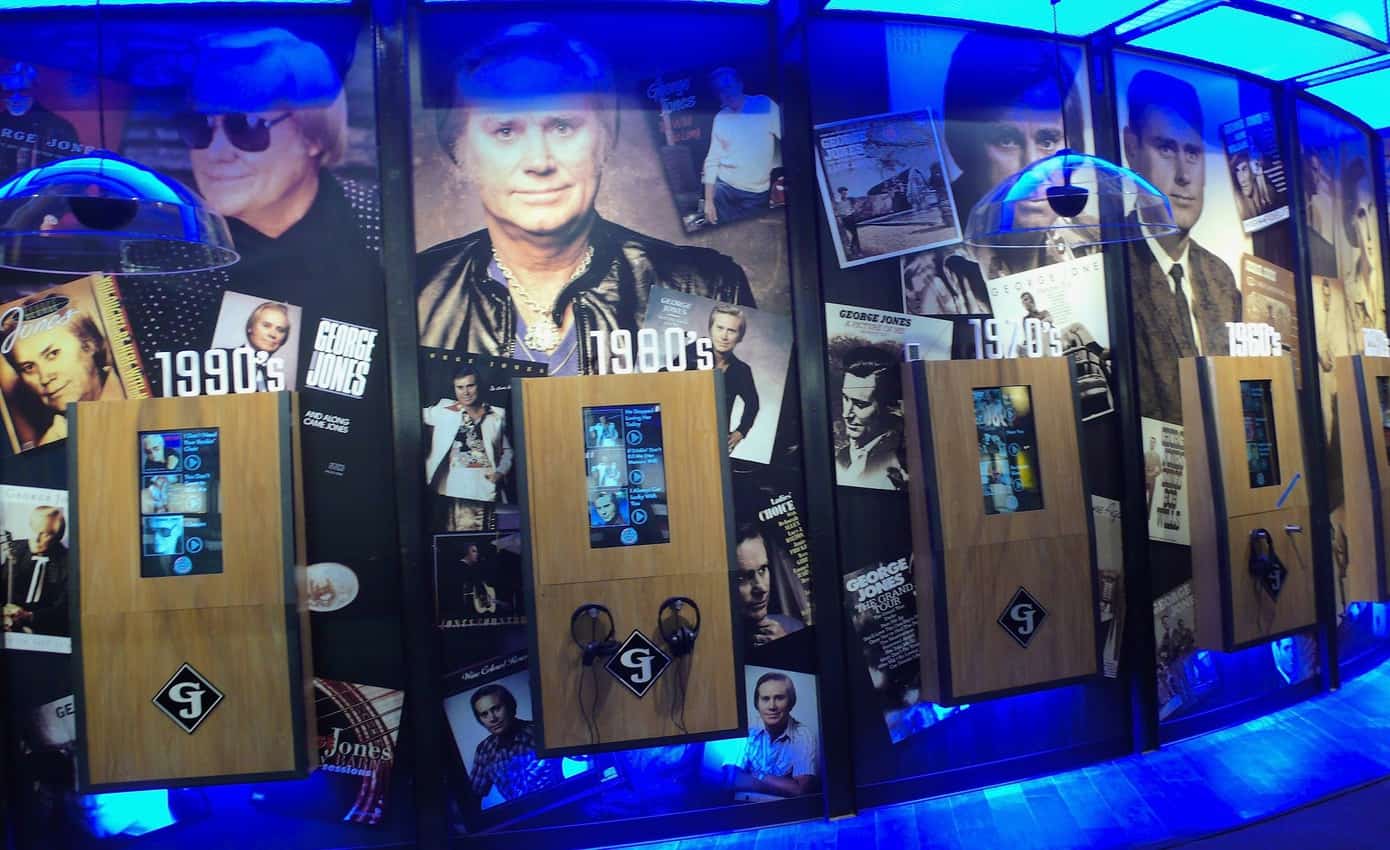 Visitors can listen to George Jones music throughout the years.
