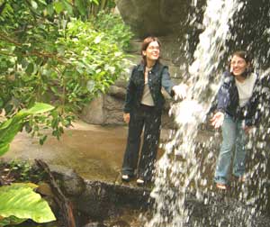 Cleveland, Ohio: Full of Reasons to Visit 6 Visitors enjoy the waterfall at the Cleveland Botanical Gardens.