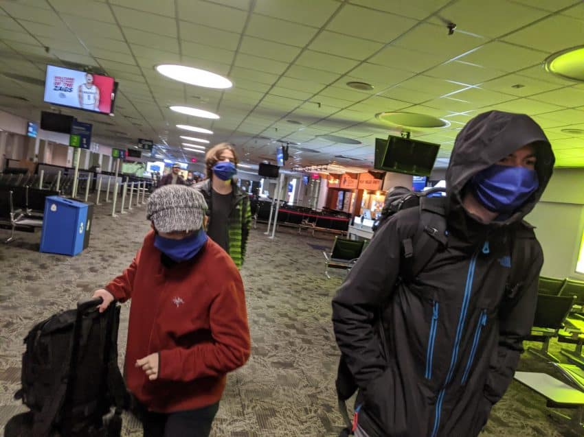 The abandoned A gates at Seattle-Tacoma International Airport. Even the moving sidewalk isn't running.