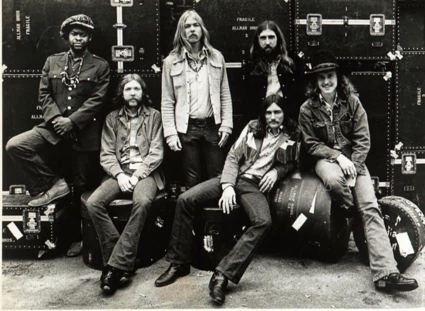 The original Allman Brothers Band in the 1970s before Duane Allman and Berry Oakley died
