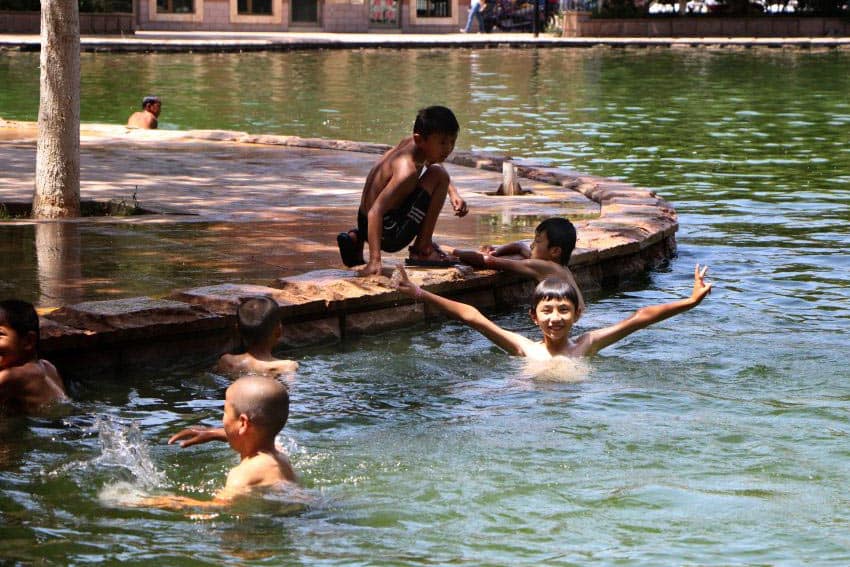 fountain swim