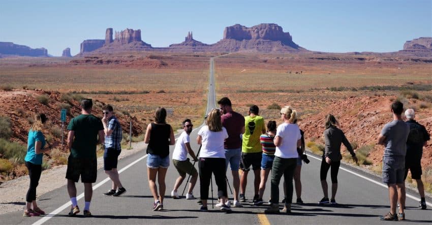 Recognize this famous place? You will without all of these people in the photo!