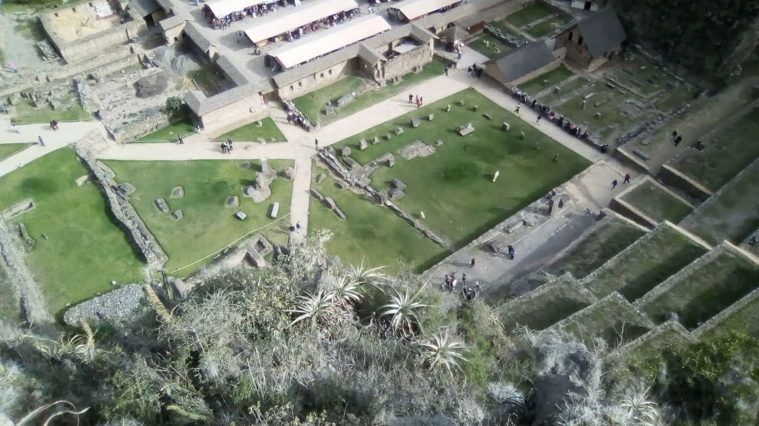 Qoricancha Peru from above.