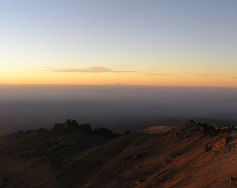 Mt. Kilimanjaro in the distance.