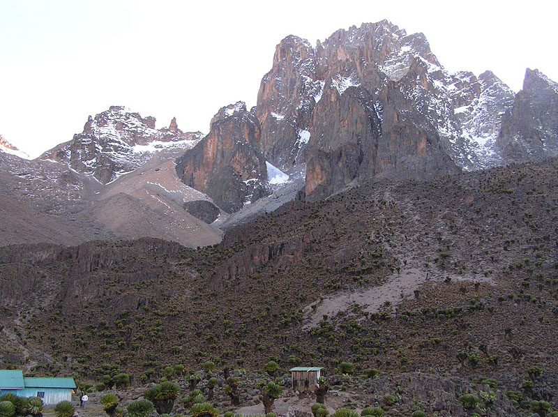 Shipton's Camp beneath the summit of Mt. Kenya