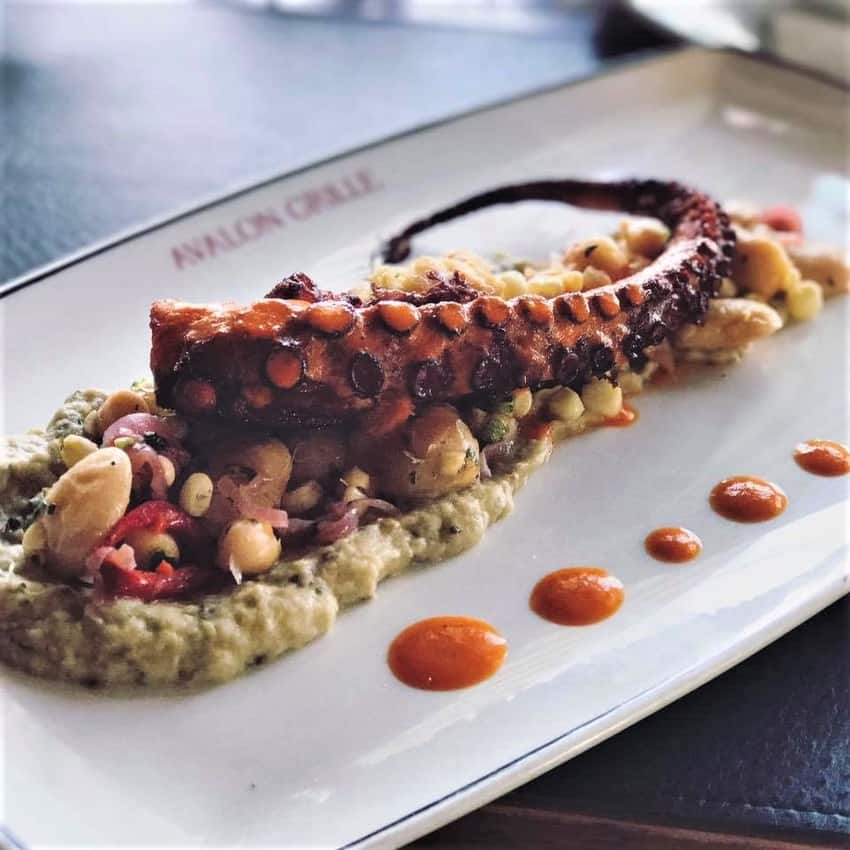 Grilled Octopus at Avalon Grille Grilled Octopus at Avalon Grille, Catalina.