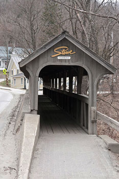 Stowe, Vermont: A Classic New England Town and a Ski Resort, Too 12 Covered bridge in Stowe Village