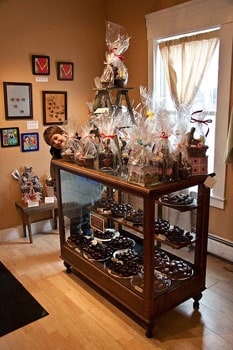 Stowe, Vermont: A Classic New England Town and a Ski Resort, Too 7 Laughing Moon Chocolates. You bet it's bunny time!