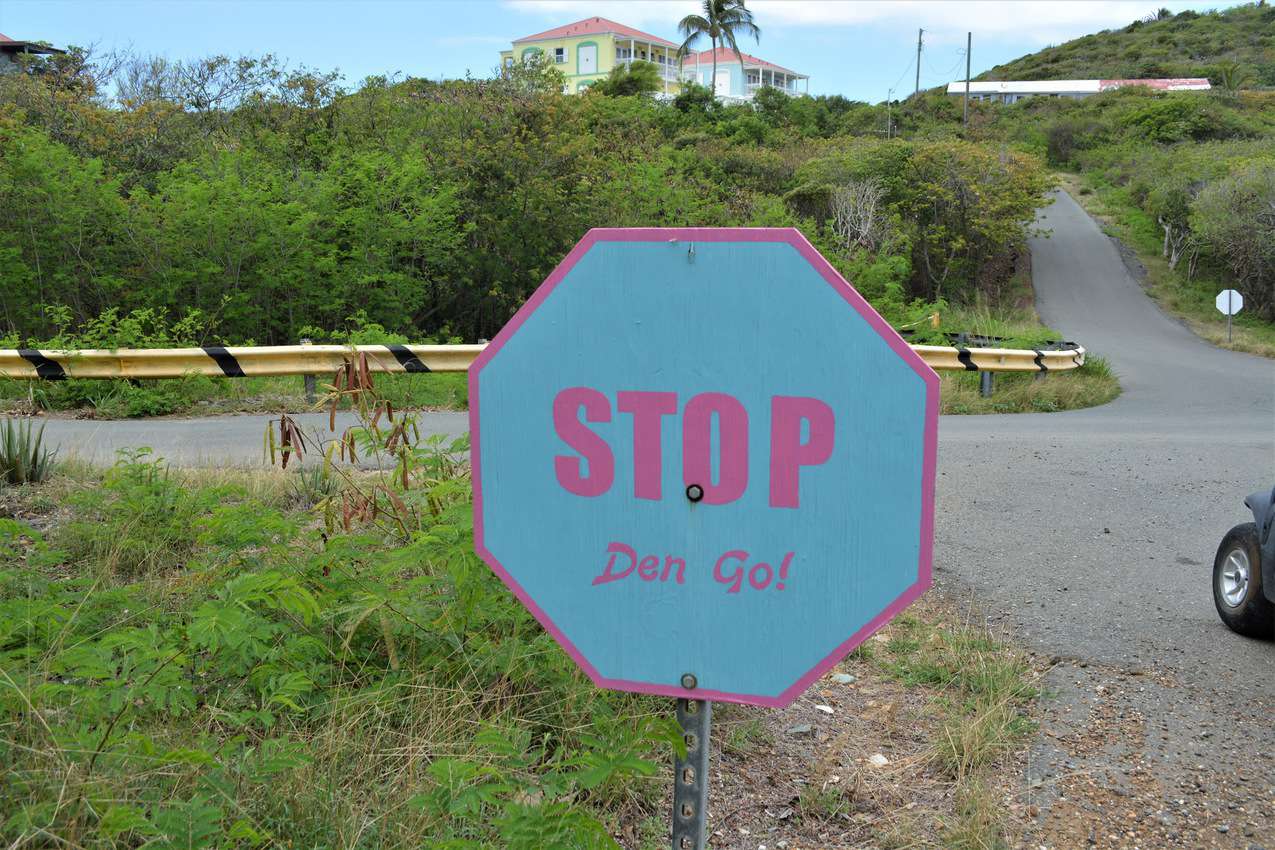 Stop sign on Water Island