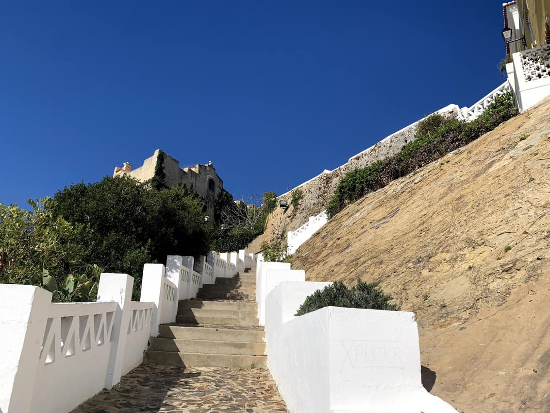 A special path along the river and town of Milfontes.