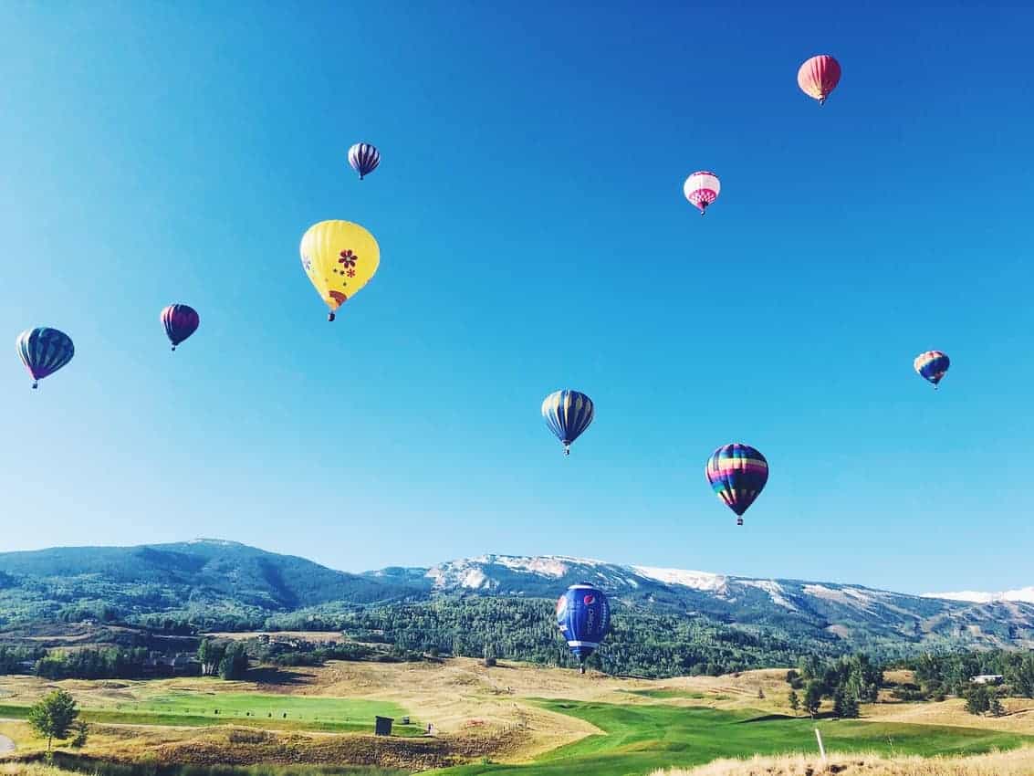 Balloons in the air