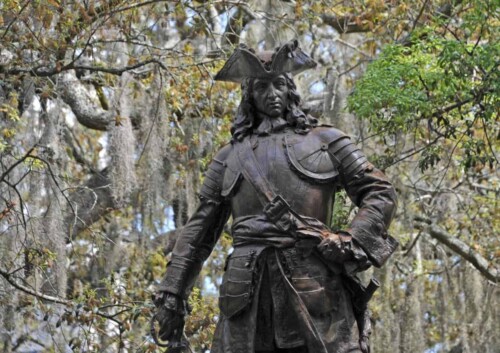 James Oglethorpe Monument in Chippewa Square, Savannah GA