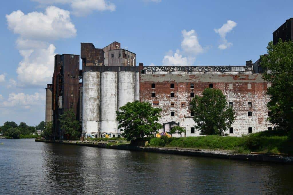 Grain elevator on the Buffalo River Tour.