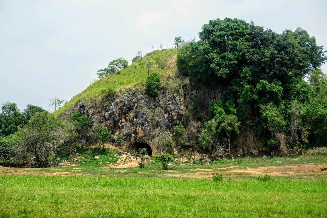 Cave at jar site 1, Plain of Jars, Laos.