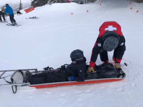 This is how you get down the mountain when there are no signs indicating which are the easy trails at Sugarloaf USA.