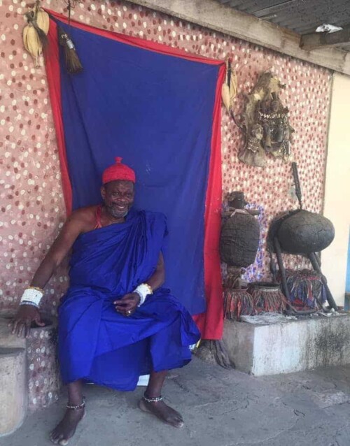 We visited a local shaman in Klikor, another town in the Volta region, with four shrines and a powerful religious presence. He advised my companion to buy her father a goat to ensure his future health and well-being. 