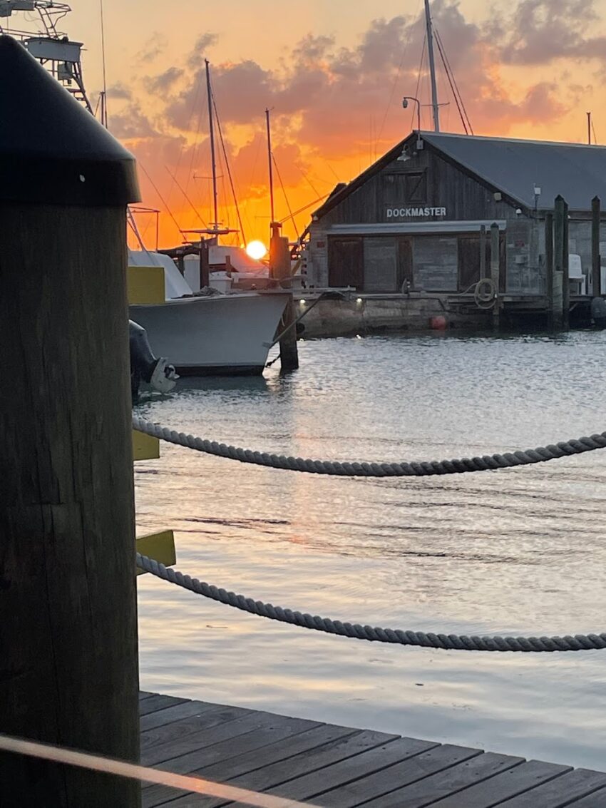 5 sunset from half shell raw bar 1 Sun sets over Key West's historic harbor at Half Shell Raw Bar.