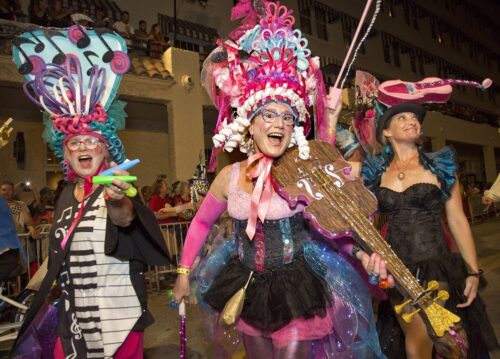 revelers at Fantasy fest