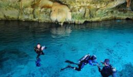 Divers at Dos Ojos