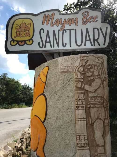 Mayan Bee Sanctuary sign on Cozumel