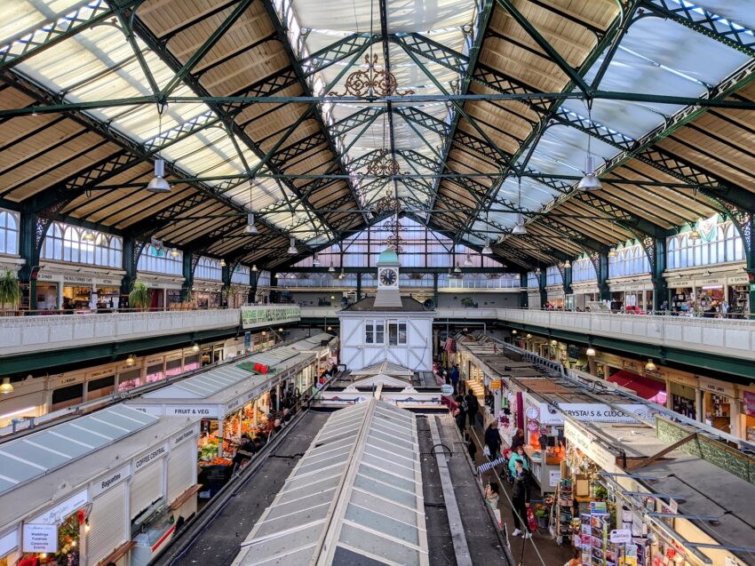 market in Cardiff Wales