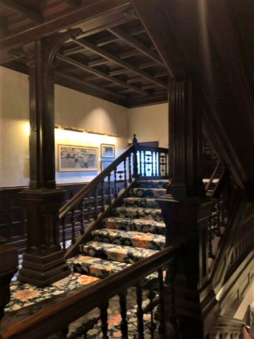 Interior Lobby Stairs at the Hotel Del Coronado