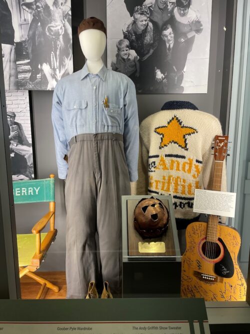 The Andy Griffith Museum in Mount Airy is loaded with mementos from the show include Goober's beanie, which was bronzed.