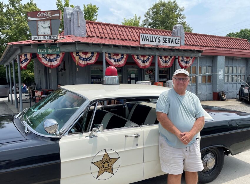 My driver on the squad car tour, Steve Talley, has lived his whole life in Mount Airy and loves driving visitors around his town, blasting the siren at friends and pretty girls, dishing up gossip from the show, and just enjoying the happy, slow life in Mayberry.