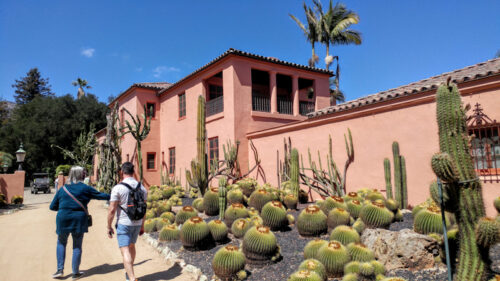 The impressive gardens at Lotusland include a stunning colection of cacti.
