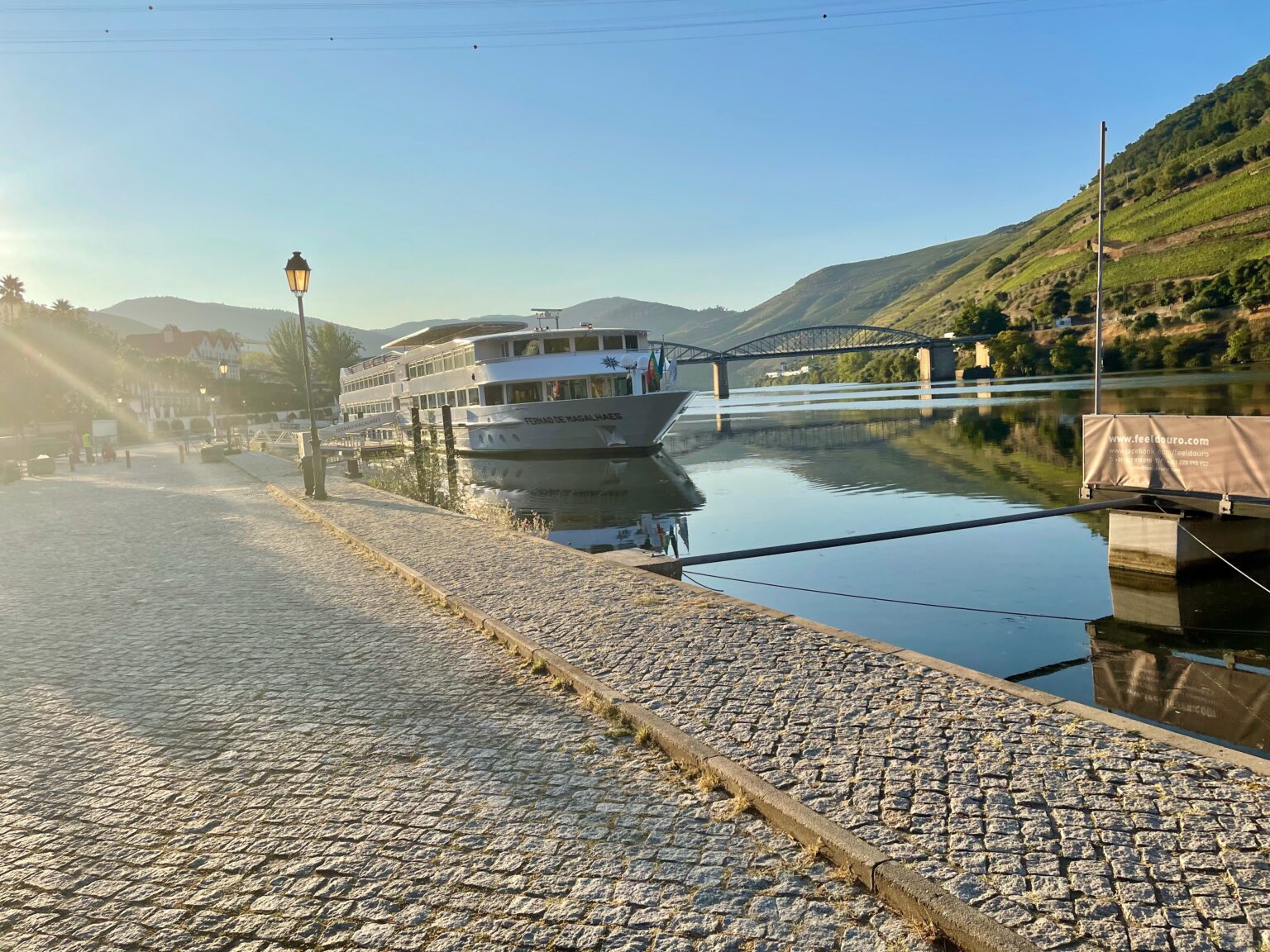 Ship docked at Vega de Terron, Spain.