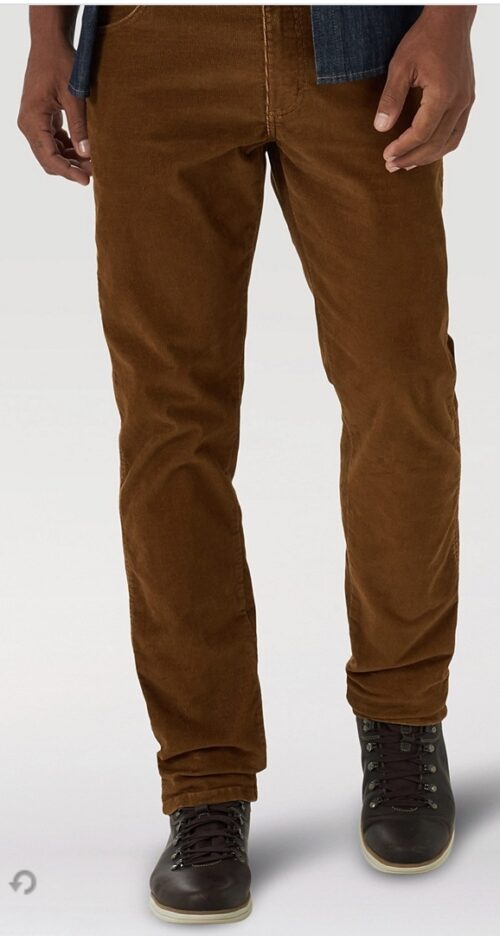 Wranglers Corduroys in Monks Robe color.